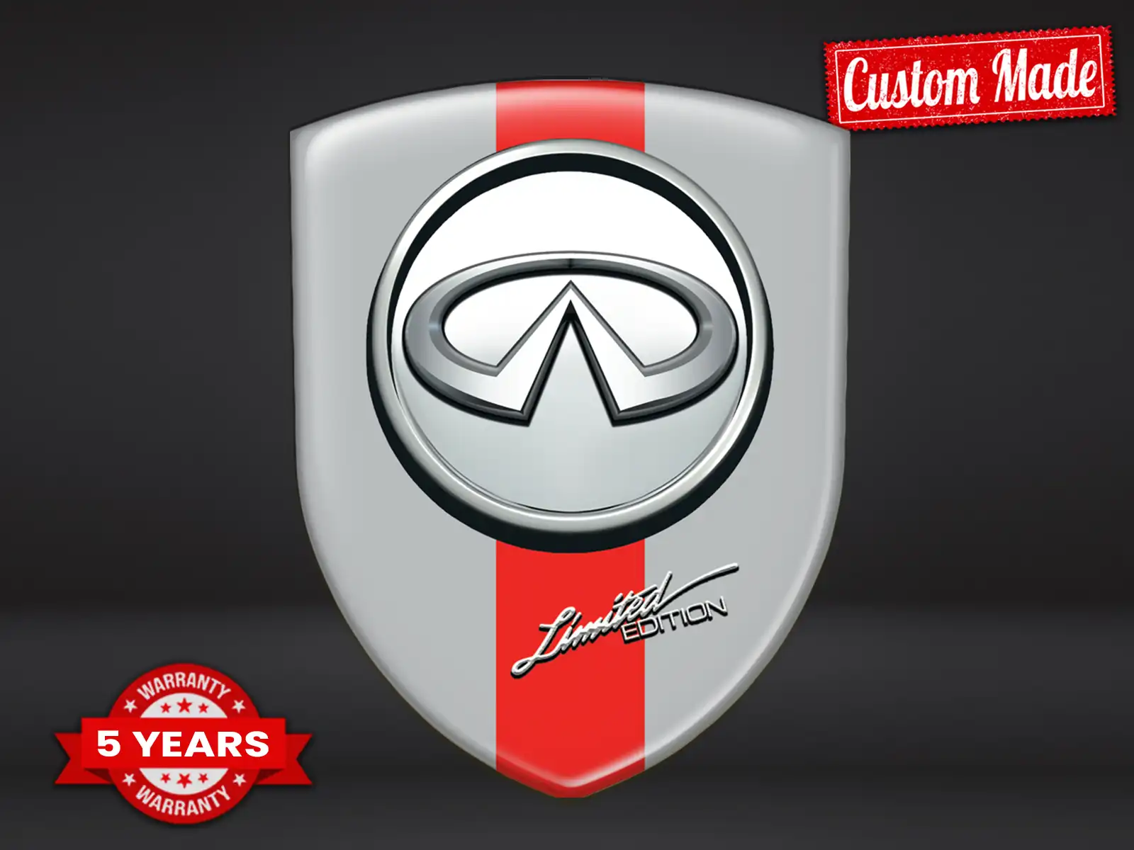 Infiniti Badges Bombés Performance Max Stylé Pro Résistant